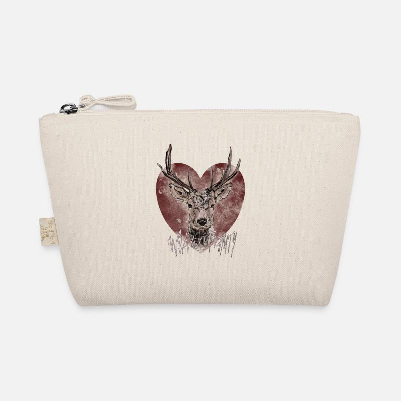 Wild and Beautiful Deer, Heart, Wilderness, Gift Organic Pouch