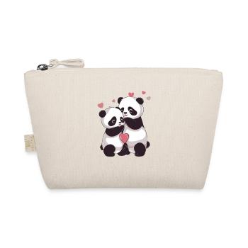 Ich liebe dich, Panda - Bio-Täschchen - Natur - Vorne