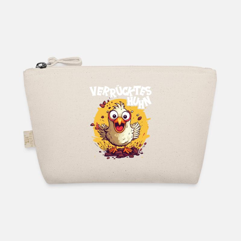 Huhn Hühner Hühnerbesitzer Verrücktes Huhn - Bio-Täschchen - Natur