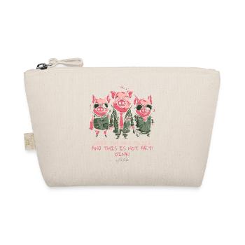 Art Police Pigs: That's not art, Oink! - Organic Pouch - nature - Front