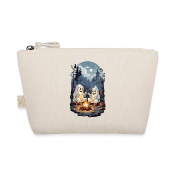 Halloween Ghosts Campfire Kids Cartoon - Organic Pouch - nature - Front