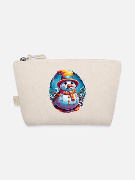 Schneemann, Schneemann - Bio-Täschchen - Natur