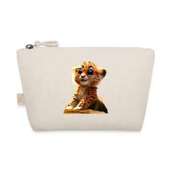 Gepard Sonnenbrille Cheetah Katzen Süße Geparden - Bio-Täschchen - Natur - Vorne