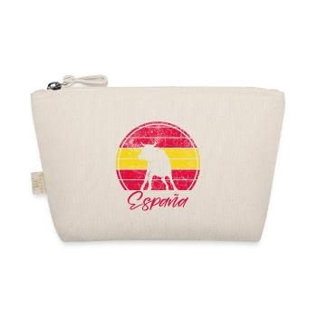 Spanische Flagge mit Stier retro - Bio-Täschchen - Natur - Vorne