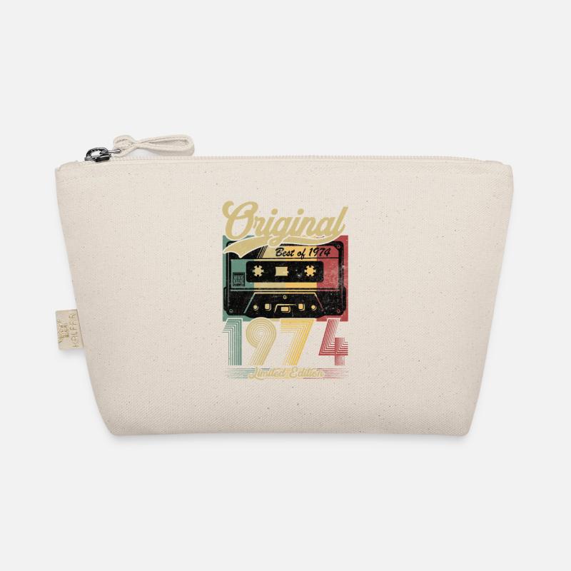 Vintage Anniversary 1974 Retro Kassette - Bio-Täschchen - Natur