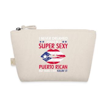 Puerto Rico | Puerto Ricaner Flagge Geschenkideen - Bio-Täschchen - Natur - Vorne