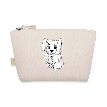 Hase Familie - Hase mit Baby - Bio-Täschchen - Natur - Vorne