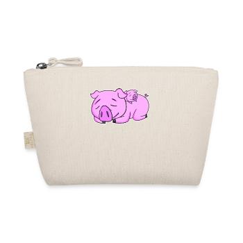 Pig Family - Pig with Baby - Organic Pouch - nature - Front