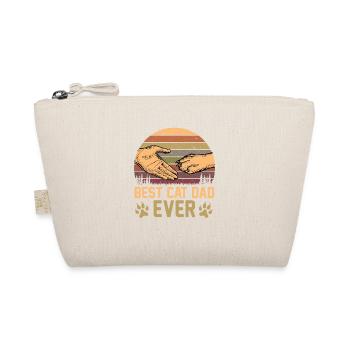 Meilleur Chat Papa Jamais Rétro Vintage Cadeau Femmes Hommes - Trousse biologique - nature - Devant