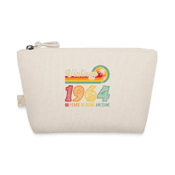 Vintage 1964 Cool 60 Years Birthday Gift - Organic Pouch - nature - Front