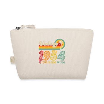 Vintage 1954 Cool 70 Years Birthday Gift - Organic Pouch - nature - Front