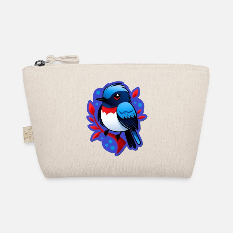 Sparrow on a branch - illustration in color Organic Pouch