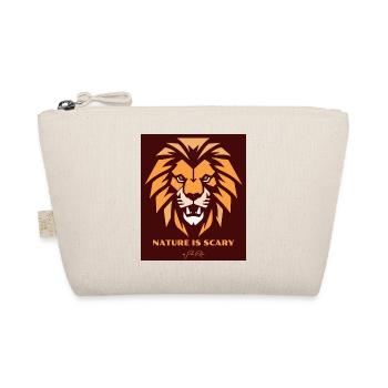 Nature is scary, a lion head lion - Organic Pouch - nature - Front