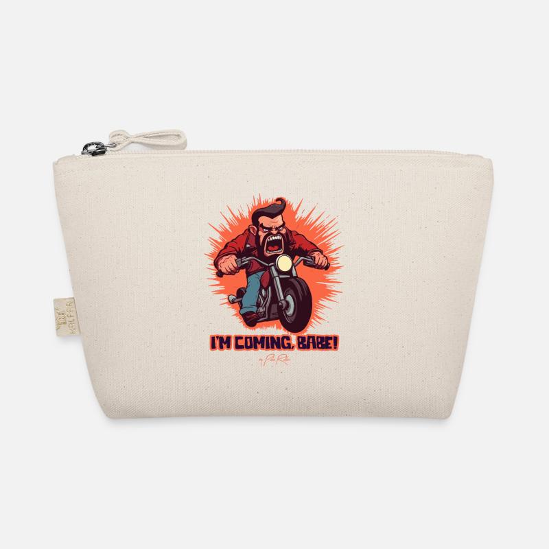 J'arrive, bébé ! Un motard de moto de dessin animé Trousse biologique
