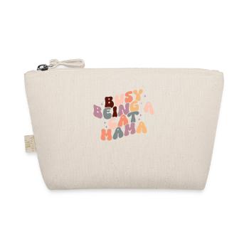 Busy Being a Cat Mama - Funny Cat Mom Retro - Organic Pouch - nature - Front