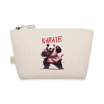 Lustiger japanischer Karate Panda Kawaii Karateka - Bio-Täschchen - Natur - Vorne