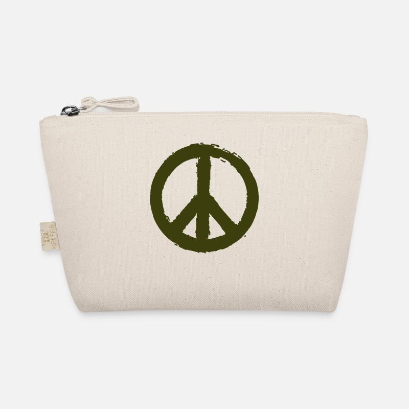 PEACE - Peacesymbol - Friedenszeichen Peacezeichen Bio-Täschchen