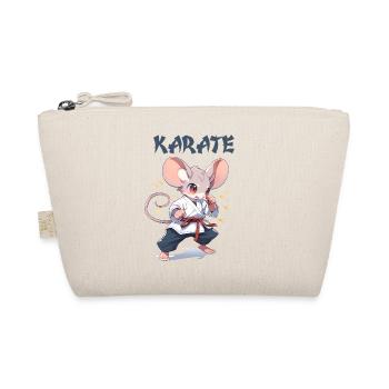 Lustige japanische Karate Maus Kawaii Karateka - Bio-Täschchen - Natur - Vorne
