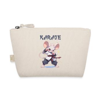 Lustige japanische Karate Maus Kawaii Karateka - Bio-Täschchen - Natur - Vorne