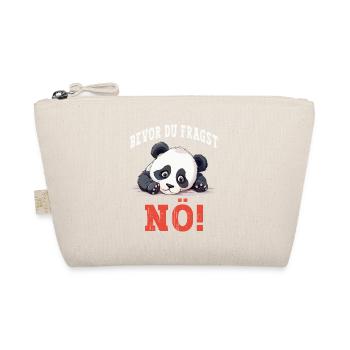 Bevor Du Fragst Nö No Nein Panda Bär Lustig Spruch - Bio-Täschchen - Natur - Vorne