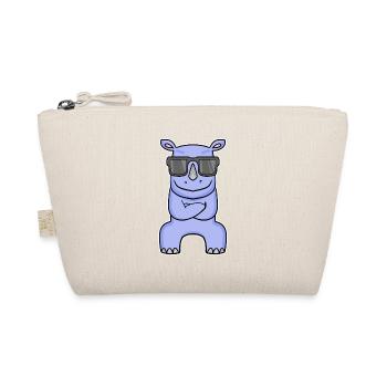 Nilpferd mit Brille - Bio-Täschchen - Natur - Vorne