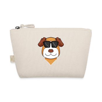 Jack Russell Terrier Hund mit Brille - cooler Hund - Bio-Täschchen - Natur - Vorne