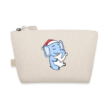 Éléphant Mignon Fatigué Dormir À Noël - Trousse biologique - nature - Devant