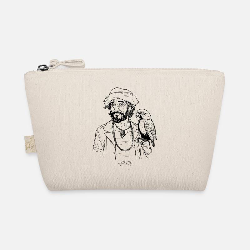 Attractive pirate with parrot Organic Pouch