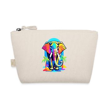 Éléphant coloré dans la conception de l’arc-en-ciel de la jungle - Trousse biologique - nature - Devant