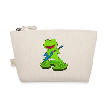 Frosch Musiker Gitarre Musik - Bio-Täschchen - Natur - Vorne