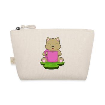 Katze Kaffee Becher - Bio-Täschchen - Natur - Vorne