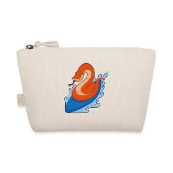 Snake Surfing Surfboard Summer - Organic Pouch - nature - Front