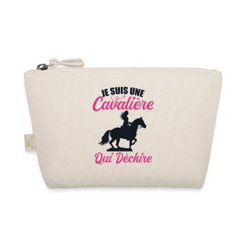 Je Suis Une Cavalière Qui Déchire Chevaux Cadeau - Trousse biologique - nature - Devant