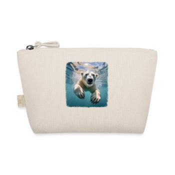 Polar Bear Realistic Polar Bear - Organic Pouch - nature - Front