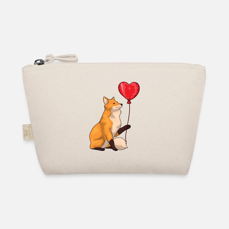 Fuchs Herz Luftballon Bio-Täschchen