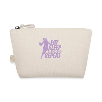 Eat Sleep hoops Repeat Basketball Women - Organic Pouch - nature - Front