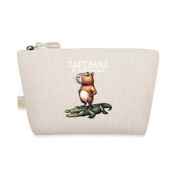 Capybara My Spirit Animal - Capybara auf Krokodil - Bio-Täschchen - Natur - Vorne