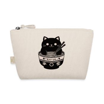 Ramen Powered Cat , classic - Organic Pouch - nature - Front