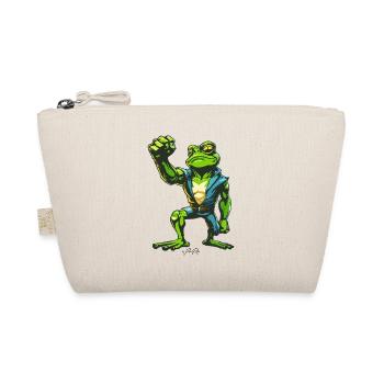 Fist in the Air: Powerful Muscle Frog - Organic Pouch - nature - Front