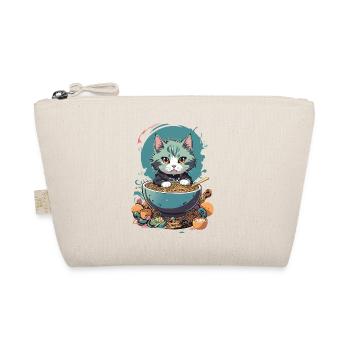 Kawaii Cat Ramen Pastel Japon Design - Trousse biologique - nature - Devant