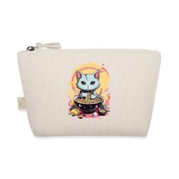 Chat Ramen Japon Esthétique pastel - Trousse biologique - nature - Devant
