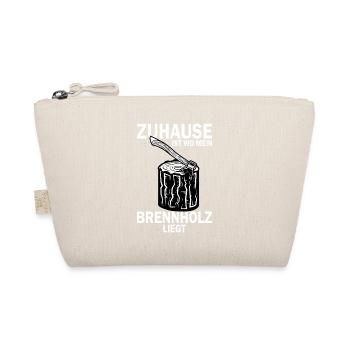 Zuhause ist wo mein Brennholz ist - Bio-Täschchen - Natur - Vorne