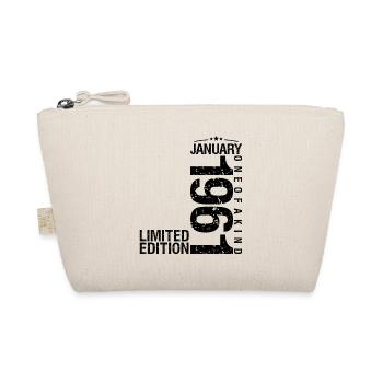 Birthday January 1961 January born in January - Organic Pouch - nature - Front