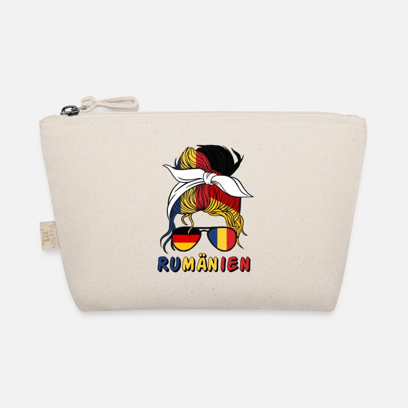 Halb Deutsch, halb Rumänin Deutschland Rumänien - Bio-Täschchen - Natur