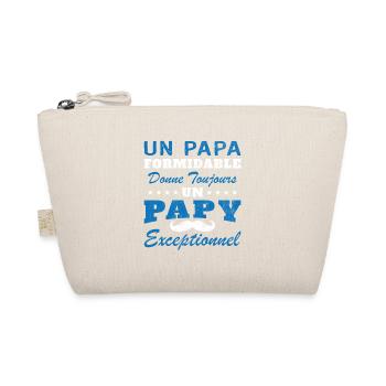 Wonderful dad always gives exceptional grandpa - Organic Pouch - nature - Front