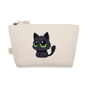 Chat noir qui vous observe, qui s’ébroue - Trousse biologique - nature - Devant