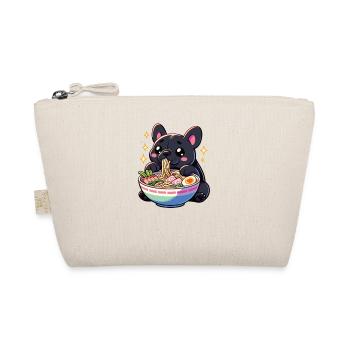 Cute French Bulldog Eats Ramen Noodles Frenchies - Organic Pouch - nature - Front