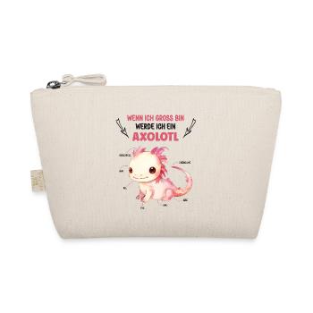 Wenn Ich Gross Bin Werde Ich Ein Axolotl Lurch - Bio-Täschchen - Natur - Vorne