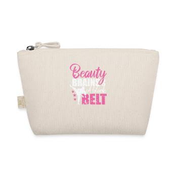Beauty Brains and a Black Belt Taekwondo - Organic Pouch - nature - Front