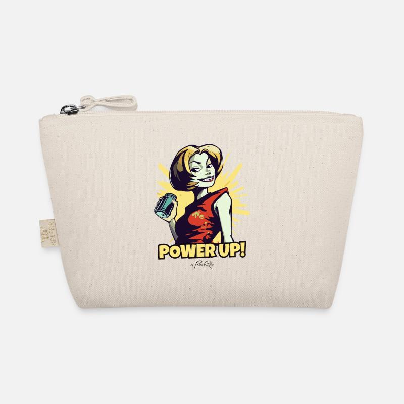 Das Power-Up-Energy-Drink-Mädchen Bio-Täschchen